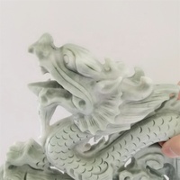 Dragon en jade naturel de Xiuyan, pierre précieuse, cristal de quartz de guérison, autres produits d'artisanat en cristal
