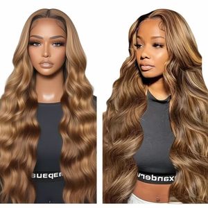 วิกผมคนบริสุทธิ์ด้านหน้าปิดลูกไม้13X4 13X6 360 HD วิกผมสีน้ำตาลออมเบร P4/27 5X5 - Product Image 1