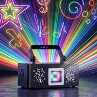 Lampu Pesta DJ Laser RGB Proyektor Animasi 3D Pencahayaan Disko Lazer DMX Kontrol Jarak Jauh & Suara untuk Pertunjukan Langsung Klub Natal | YSH