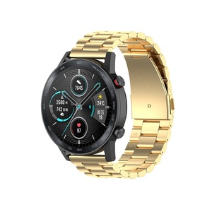 Bracelet de montre en acier inoxydable pour <span class=keywords><strong>Huawei</strong></span> Honor Magic <span class=keywords><strong>Watch2</strong></span>, 20/22mm, trois perles, pour Honor Magic Watch 2 - Product Image 5