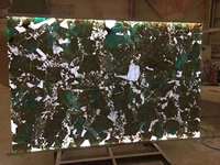 Quartzite vert du Brésil, marbre à éclairage LED, quartzite vert amazon rétroéclairé, pierre photoélectrique pour décoration