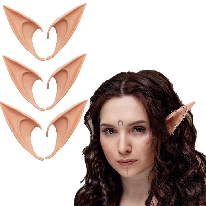 Hot Party Dress up Fairy Pixie Elf Ears Latex Pointy EarsCosplay Ears for Cosplay Halloween Christmas Accessories Earrings
