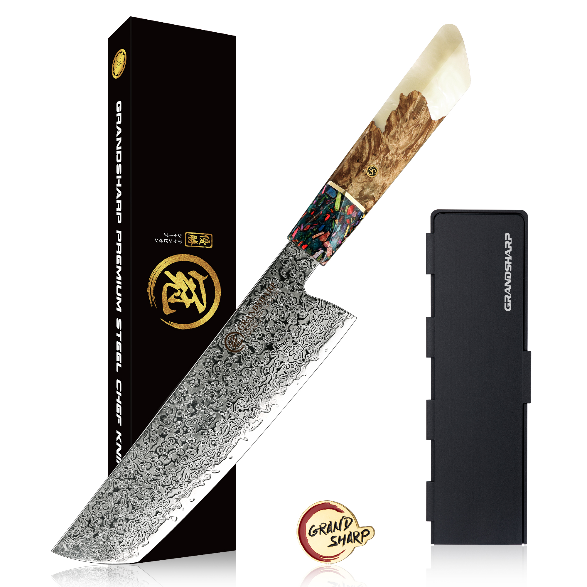 Couteau Nakiri 7 "blanc avec boîte cadeau