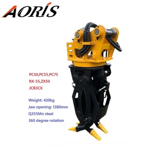 微型挖掘机PC50 360度旋转用ARS-04木材抓斗，电磁阀操纵杆操作发动机为核心部件 - Product Image 5