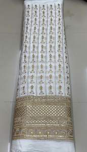 Tissu de broderie georgette viscose de qualité supérieure pour robe de mariée du fournisseur indien au prix de gros - Product Image 5