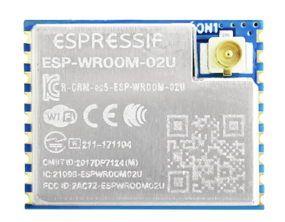 Esprestif Single-core 2.4 GHz 18 Pin ESP8266EX Chip esp8266 modul wifi ESP WROOM 02U ESP-WROOM-02U 4MB untuk banyak perangkat