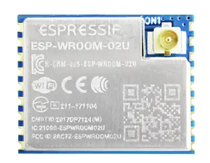 شريحة ESP8266EX ذات 18 سنًا ونظام معالجة الواي فاي ESPRESSIF مع نواة فردية 2.4 جيجاهرتز ESP8266 وحدة واي فاي ESP WROOM 02U ESP-WROOM-02U ذاكرة وصول عشوائي 4 ميجابايت لعدد أجهزة