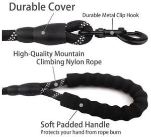 Cuerda de nailon redonda trenzada reflectante de 5 pies, cuerda de tracción para perros, cuerda de escalada trenzada duradera, correa para mascotas - Product Image 5