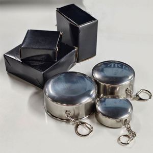 Camping Travel Camping Portable Mug Stainless Telescopic Stainless Steel Folding Water Drinking Cup with <b>Key</b> <b>Chain</b> - Product Image 4