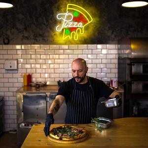 Dimmable <span class=keywords><strong>Pizza</strong></span> Slice Neon Light Sign 13.0*13.1 Art mural pour <span class=keywords><strong>Pizzeria</strong></span> Restaurant Cuisine Salle à manger <span class=keywords><strong>Man</strong></span> Cave Party Bedroom Sign - Product Image 6