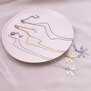 Collar de Hoja de Arce de Acero Inoxidable al por Mayor, Personalizado para Hombre, Novio, Chapado en <span class=keywords><strong>Oro</strong></span>, Cadena de Eslabones, Aniversario, Boda - Product Image 2