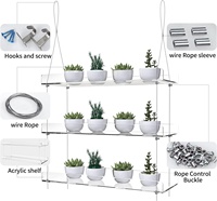 Étagères acryliques à suspendre transparentes pour plantes flottant fenêtre intérieure mur Pot de fleur organisateur support de rangement ensemble affichage cosmétique en plastique