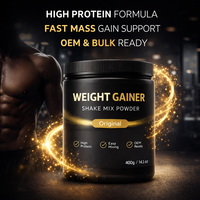 Poudre Protéinée Hypercalorique pour Prise de Masse Musculaire, Préparation en Shake, Marque Blanche pour Acheteurs B2B