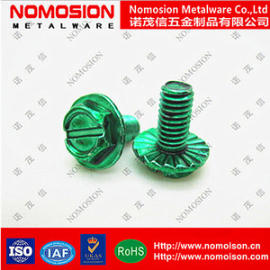 Tornillo de Puesta a Tierra para Cable LED # Brida hexagonal de acero de 8 mm (10-32) con ranura para accesorios de cableado eléctrico - Product Image 2