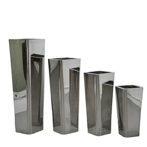 Trồng và đặt cây trong nhà và ngoài trời Chậu hoa bằng thép không gỉ Chậu hoa - Product Image 1