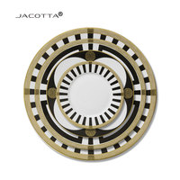 Cuisine de luxe en or noir 21pcs sets d'assiettes plats en porcelaine vaisselle de table en céramique plats en porcelaine
