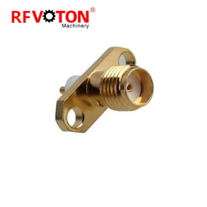 <span class=keywords><strong>SMA</strong></span> RF nối <span class=keywords><strong>SMA</strong></span> nữ 2 lỗ mặt bích Hàn PCB bảng điều khiển gắn kết nối đồng trục mạ vàng - Product Image 2