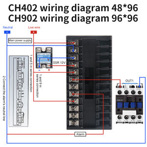 KANE Controlador de Temperatura PID CH402-MV * AB 48*96mm 240VAC 50/60Hz <span class=keywords><strong>4</strong></span>-<span class=keywords><strong>20MA</strong></span> Saída com Termostato Duplo Alarme <span class=keywords><strong>Digital</strong></span> Inteligente - Product Image 6