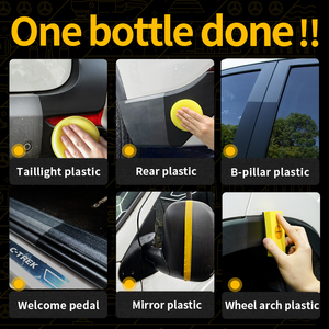 EVERAUTO Entretien automobile 30ml Restaurateur liquide pour garnitures en plastique et revêtement de carrosserie automobile avec fonction rafraîchissante - Product Image 3