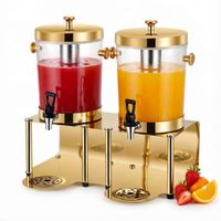 Nouveau design Distributeur de boissons 16L en acier inoxydable doré pour jus, lait, café, soda, bière pour cafétéria