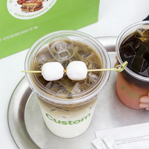 Gobelets en plastique PP pour l'extérieur, 24/32 oz, avec film d'étanchéité pour couvercle, logo personnalisé, diamètre 90 mm, pour café, lait, thé - Product Image 3