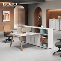 Petite table d'ordinateur en bois moderne et durable, table de direction pour personnel de bureau, table de poste de travail pour 4 personnes pour bureau
