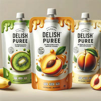 Pochettes Doypack Autoportantes 100ml 250ml pour Liquides, Scellables à Chaud, pour Jus, Eau, Jus de Tomate, avec Bec Verseur