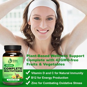 Custom Complete Multivitamin Tablets with Biotin Minerals Immune Support Bone Health Vegan Antioxidant <b>Supplement</b> Tablets - Product Image 4