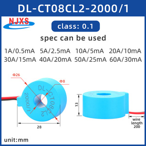 Transformador de Corriente Toroidal NJXSE DL-CT08CL2 1000/1 2000/1 CA 1A 5A 10A 20A 30A 50A 60A - Product Image 6