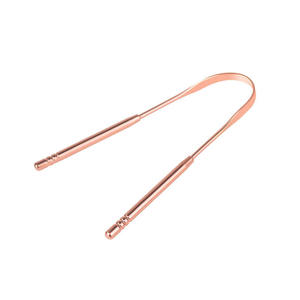 Grattoir lingual en U très vendu, brosse de nettoyage buccal, outil d'hygiène, fabriqué en cuivre pur et en acier inoxydable - Product Image 2