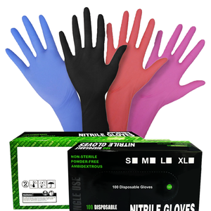 Groothandel Latex Gratis Kapper Haar Wassen Keuken Tattoo Schoonheidssalon Nail Art Food Service Pure Nitril Handschoen Wegwerp Handschoenen - Product Image 1