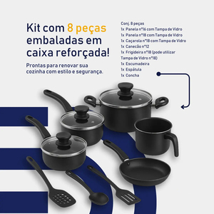 Juego de Ollas y Sartenes Modernas de Cerámica con Revestimiento de Mármol, Tapas de Vidrio, Asas de Baquelita, Antiadherentes, de Aluminio, Aptas para Inducción y Lavavajillas - Product Image 2