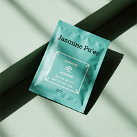 Sachet de thé personnalisé à trois soudures latérales en feuille d'aluminium de qualité alimentaire, résistant à l'humidité, thermoscellable, avec logo personnalisé pour thé en vrac