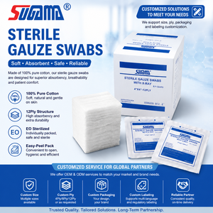 Compresses de gaze chirurgicale stériles, douces et absorbantes, jetables, compressées, 40x40 - Product Image 2