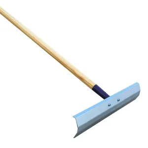 Professional Concrete Tools Aluminum concrete Rake Texas Placer With Wood Handle