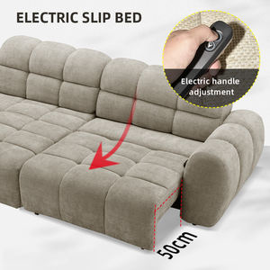 Tempat tidur <span class=keywords><strong>Sofa</strong></span> elektrik, berbentuk L, kain sudut ruang tamu, Hotel, <span class=keywords><strong>Sofa</strong></span> berbulu, tempat tidur <span class=keywords><strong>Sofa</strong></span> tarik keluar mewah 3 tempat duduk - Product Image 5