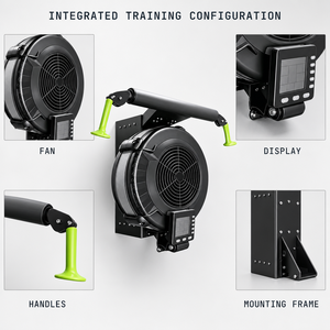 YX Wall & Power Rack Mount Air Resistance <b>Ski</b> Trainer, Commercial Wall Mount <b>Ski</b> Erg <b>Machine</b> for Gym Cardio Functional Training - Product Image 4