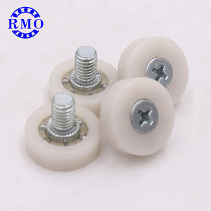 PA6 PA66橱柜Polea滚轮滑动抽屉滚轮M6螺丝不锈钢小尼龙滑轮带M6x19x6mm毫米 - Product Image 4