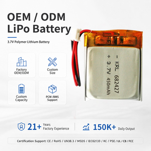 Grade A 3.7V 450mAh 682427 High Rate Lipo Pouch Cell OEM Fabriek voor Dashcam Action Sport Camera Soft Pack Batterij - Product Image 1