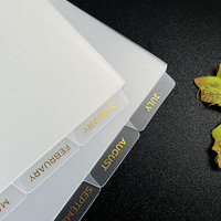 Planificateur de voyage quotidien et mensuel en plastique PP imperméable personnalisé, format A6 A5, 6 trous, séparateurs de pages à index en feuille d'or pour classeur à anneaux