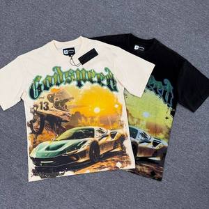 เสื้อยืด Godspeed Skull Moto Biker แขนสั้นทรงปกติสำหรับผู้ชาย พิมพ์ลายแบบ Sublimation คอกลม - Product Image 2