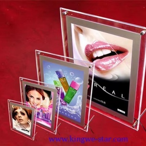 Customized Modern Style <b>Magic</b> Mirror LED Light Painting Acrylic Plastic Photo Frame Lamp for Advertising - Product Image 6