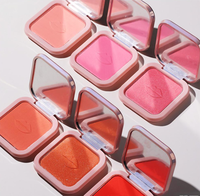 Poudre de fard à joues hautement pigmentée, faible MOQ, palette de fard à joues rose scintillant, cosmétiques de marque privée, fard à joues crémeux végétalien, maquillage longue durée