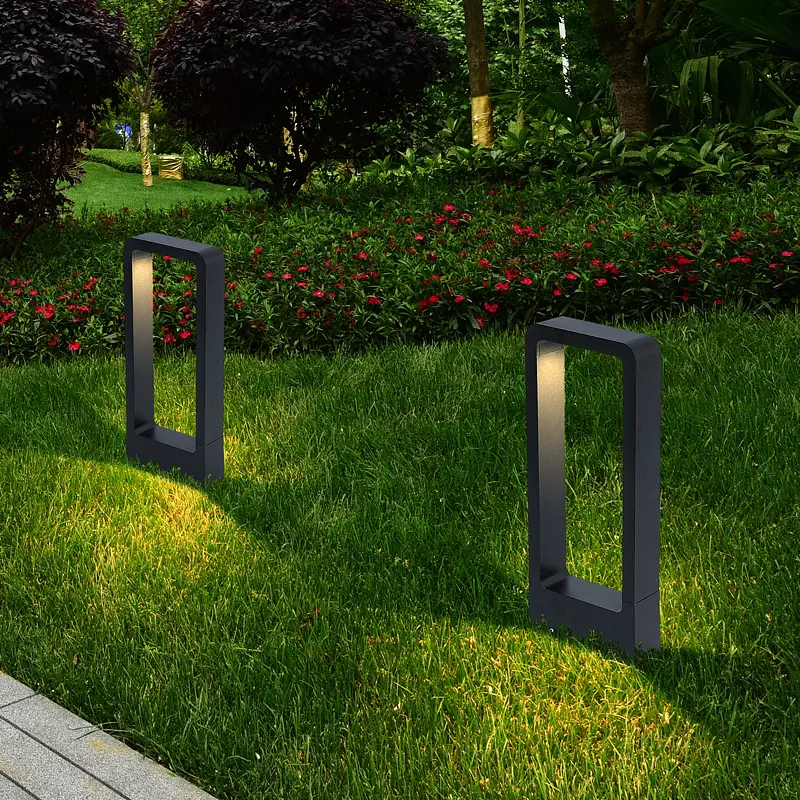Stile moderno rotondo in alluminio decorazione impermeabile giardino Led dissuasore prato luce