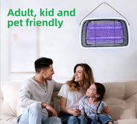 Pièges à insectes exclusifs transfrontaliers à LED haute puissance, à fixation murale, pour usage intérieur/extérieur, à choc électrique, indice IP33, garantie 1 an