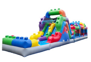 Parcours d'obstacles <span class=keywords><strong>gonflable</strong></span> de compétition de course en PVC commercial, <span class=keywords><strong>trampoline</strong></span> <span class=keywords><strong>gonflable</strong></span> d'aventure à vendre - Product Image 3