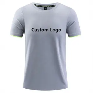 Custom High Quality Cheap Quick Dry Plus Size 100% Polyester Plain Running Sports Men T Shirt