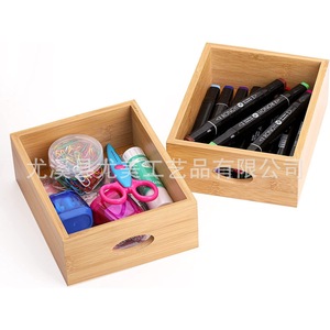 Simple office supplies <b>storage</b> <b>box</b>, bamboo <b>drawer</b>-style wooden <b>box</b>, desktop home cosmetics <b>storage</b> <b>box</b>, multi-layer bamboo <b>box</b> - Product Image 3