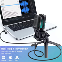 Zealsound Streaming Studio Microphone à condensateur Mic Microphones de bureau pour podcast Microphone de jeu professionnel