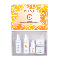 Ensemble de soins du visage en vitamine C, marque privée OEM ODM, Anti-âge, acné, blanchiment, éclaircissement, Kits de soins du visage en vitamine C personnalisés